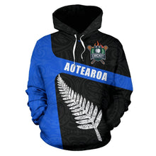 Load image into Gallery viewer, Aotearoa Cricket Silver Fern Hoodie front | New Zealand Cricket Hoodie