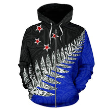 Load image into Gallery viewer, New Zealand Silver Fern  Pullover Zip Up Hoodie 02