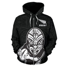 Load image into Gallery viewer, Rugby Haka New Style Zip Up Hoodie