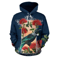Load image into Gallery viewer, Tui and Pohutukawa  New Zealand Hoodie by ByDesignByus for Men and Women