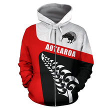 Load image into Gallery viewer, Aotearoa Kiwi Fern Zip Up Hoodie front | New Zealand Hoodie