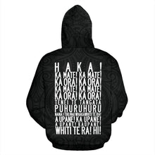 Load image into Gallery viewer, Rugby Haka Dance Hoodie Black