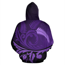 Load image into Gallery viewer, New Zealand Silver Fern Hoodie Purple