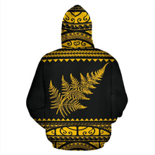 Load image into Gallery viewer, Maori New Zealand Zip Up Hoodie Yellow