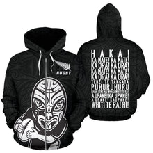 Load image into Gallery viewer, Rugby Haka New Style Zip Up Hoodie
